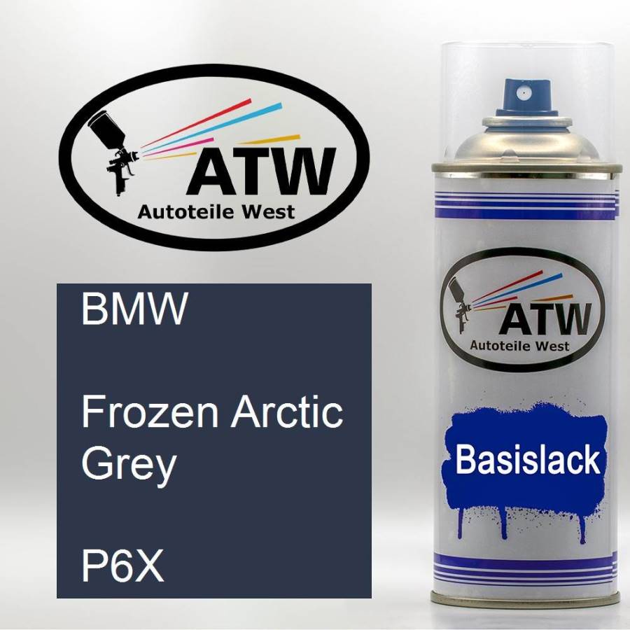 BMW, Frozen Arctic Grey, P6X: 400ml Sprühdose, von ATW Autoteile West.